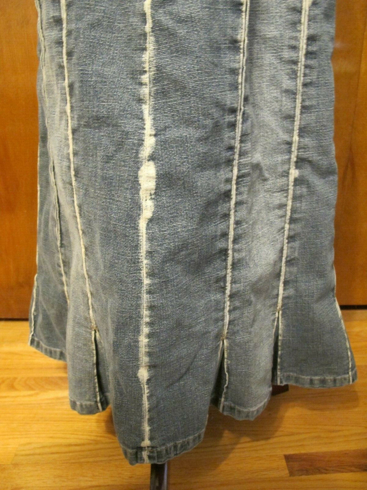London Collection Women’s Denim Blue Fitted Skirt Size 38 USA 6 Pre Owned