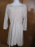  Anthropologie Women’s Beige Detailed Long Sleeves Dress  New