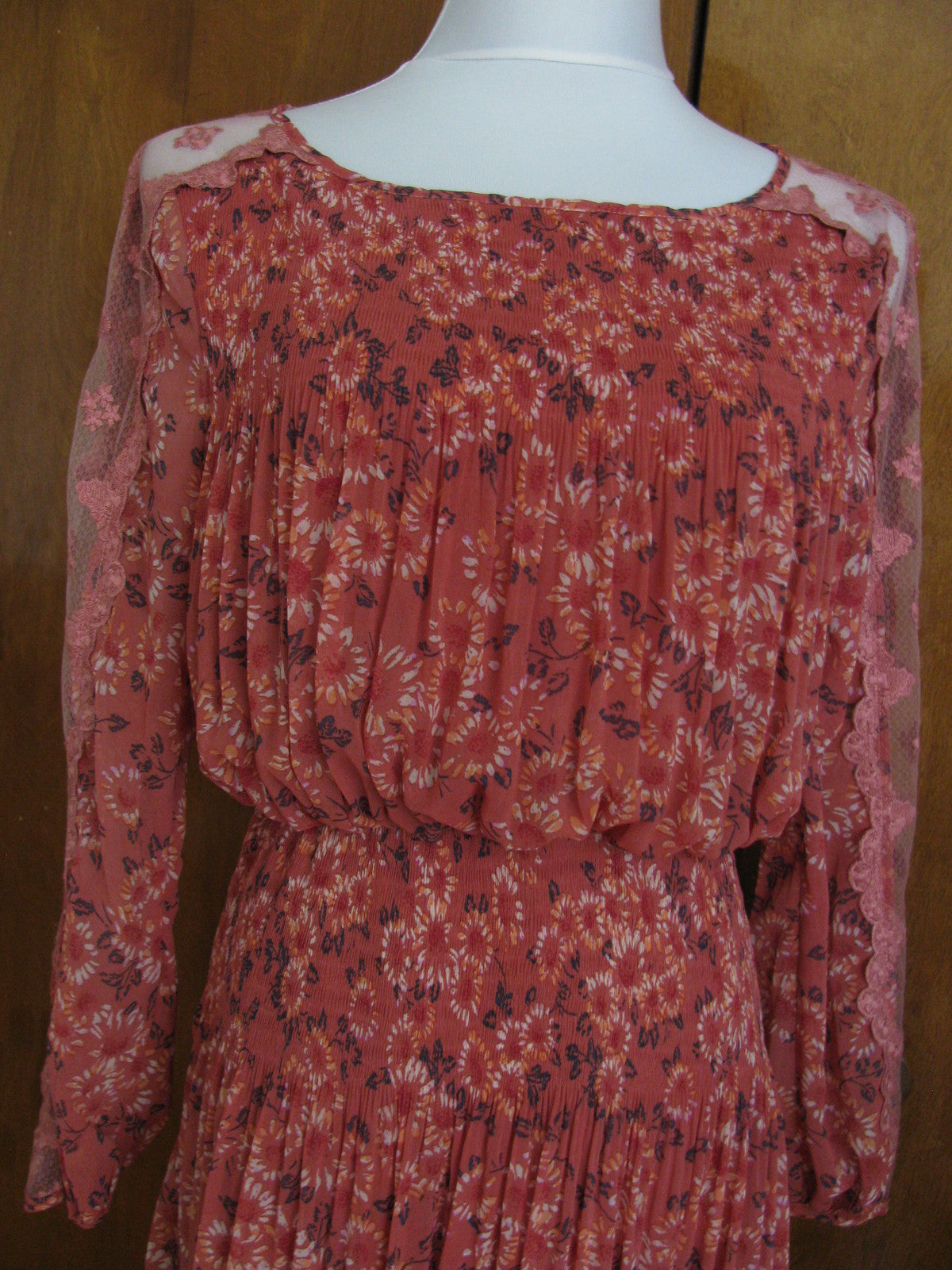 Free People women’s rose glow combo dress size Small