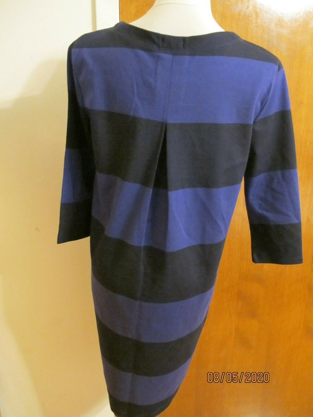 Gap Women's Striped Black Purple Sweater Dress Small 