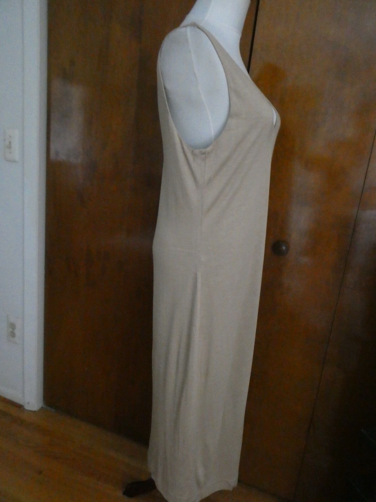 Polo Ralph Lauren women's 100% viscose lined beige tan dress size Large