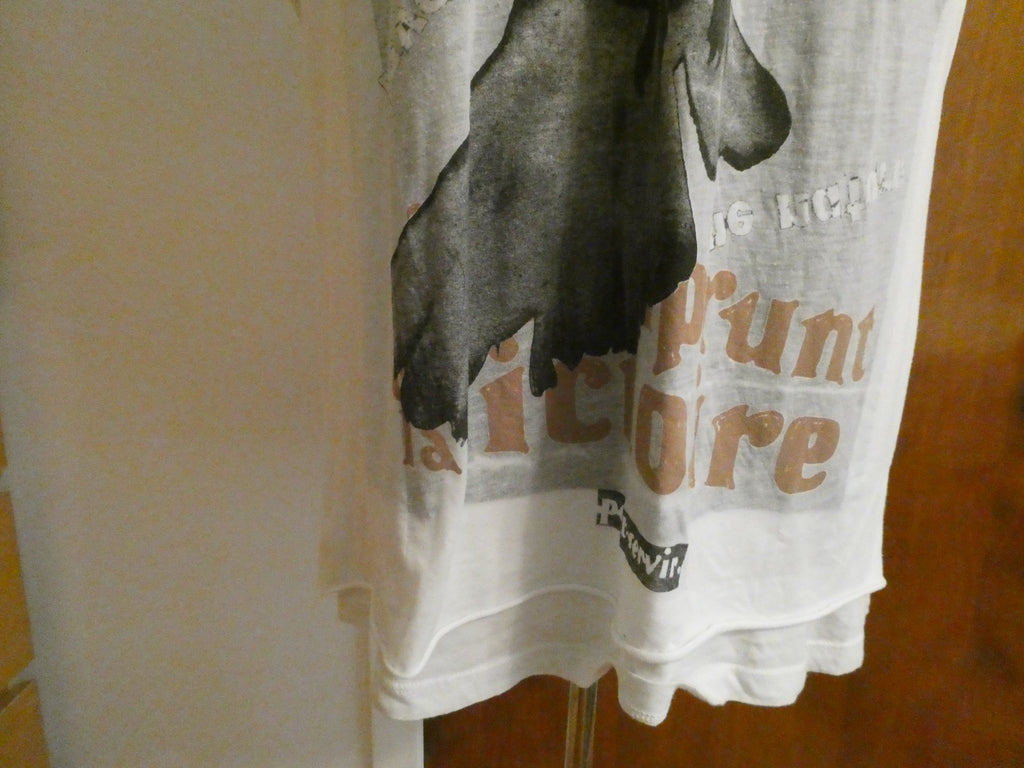 Second+Sunday Men White Graphic T-Shirt Soft Cotton Print Crew Neck XXL (fitsXL)