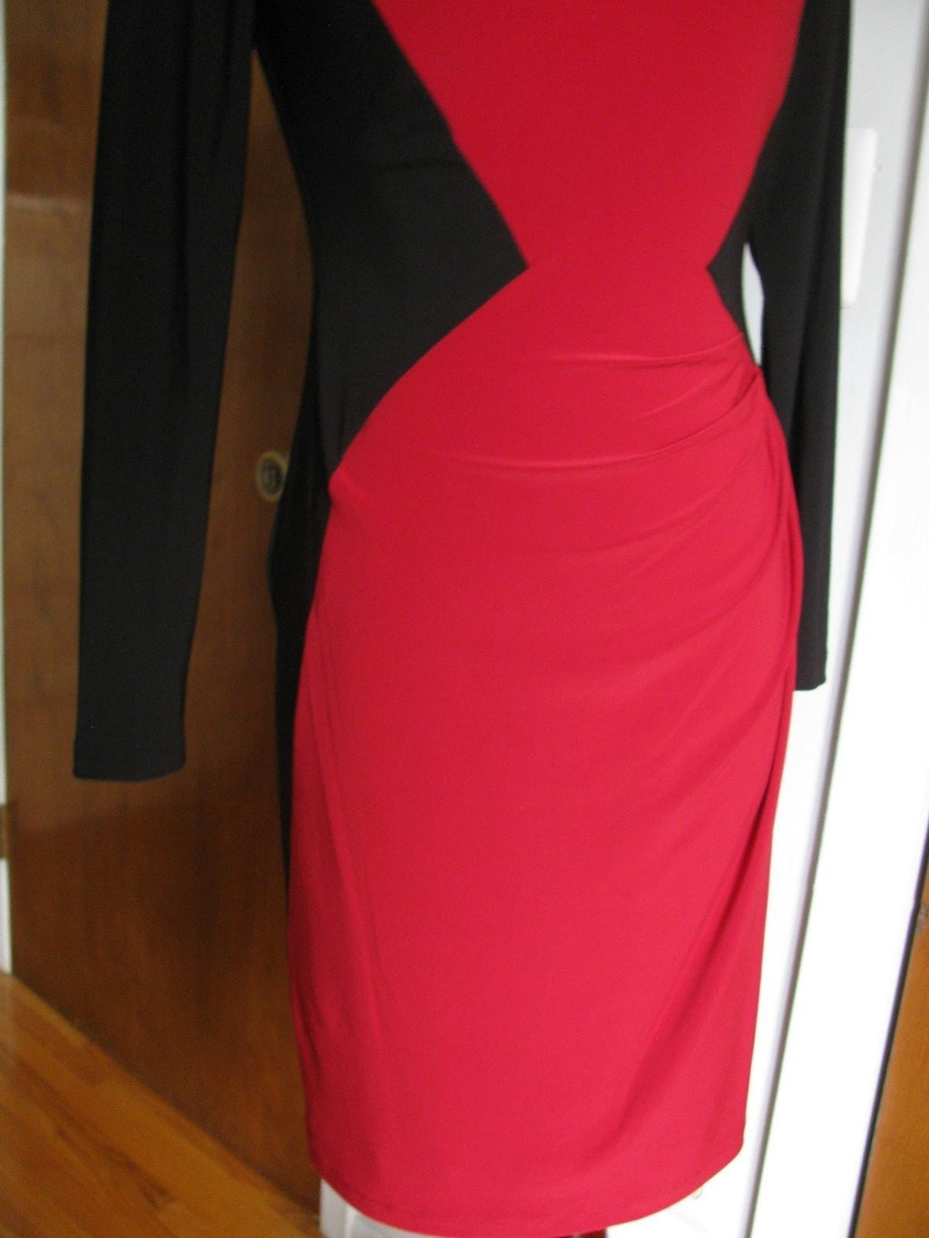 Ralph Lauren women's black red detailed dress New