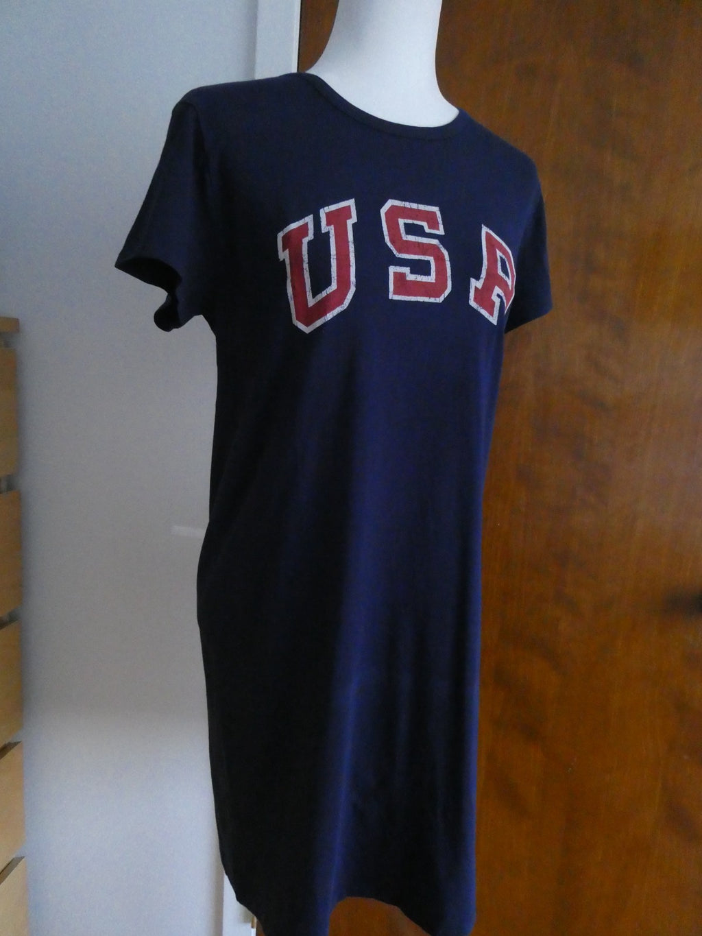 Polo Ralph Lauren 2016 Team USA Olympic Dress Women Navy Blue Cotton USA Graphic