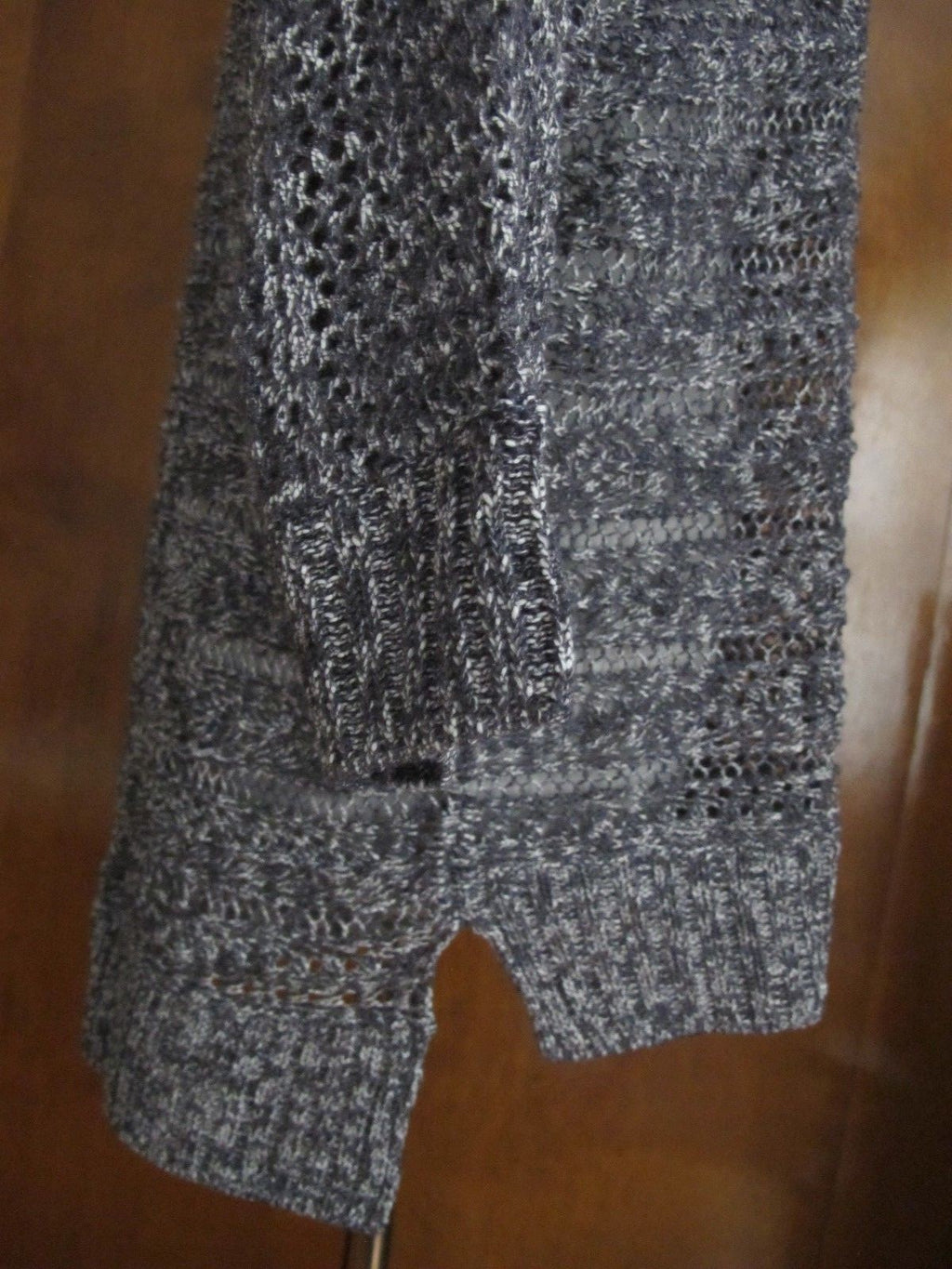 Rachel Roy 3/4 Sleeves Sweater Women's Asymmetrical Gray Detailed Size Medium 