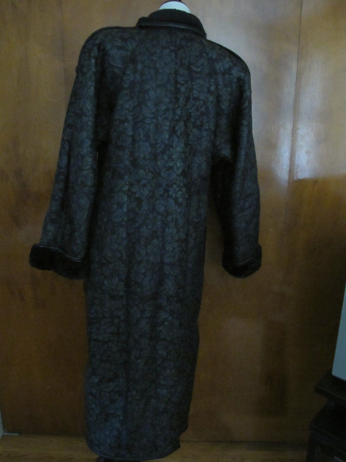 Adarcrea Petro Diez Women Shearling Sheepskin Fur Full Length Coat Sz38 US Sz 8