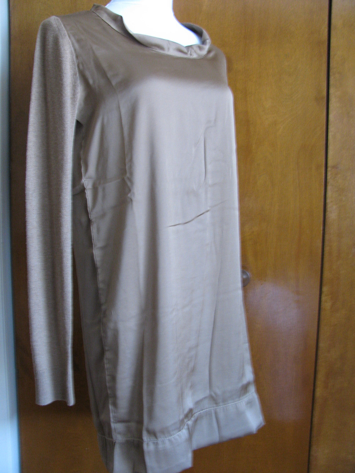 Twin Set by Simona Barbieri Women's Tan Sweater Dress Made in Italy Small 