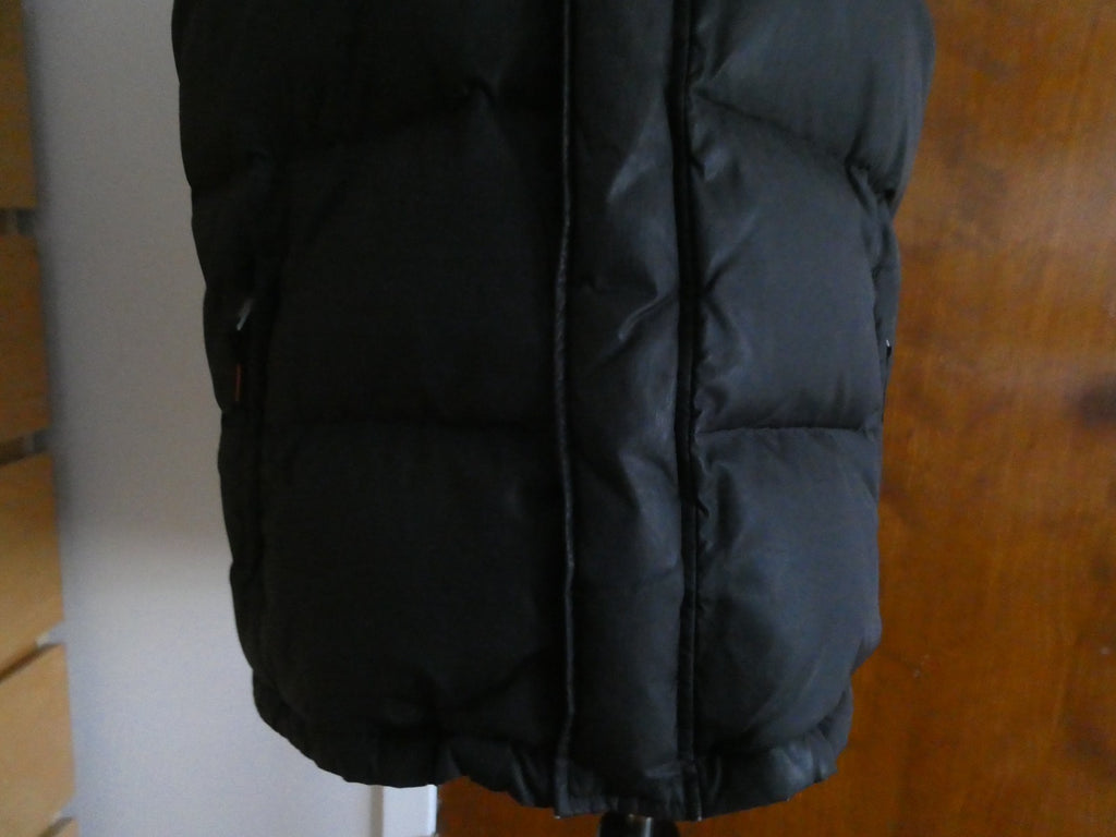 Banana Republic Women Black Full-Zip Quilted Puffer Goose Down Vest Size Medium