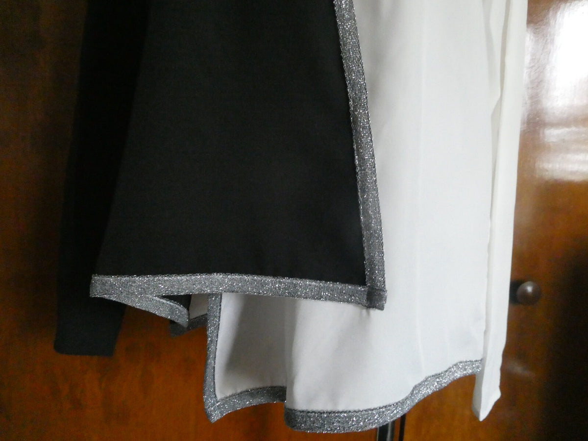 Made With Love women's white/black top XL, XXL- (XL fits L), (XXL fits XL)