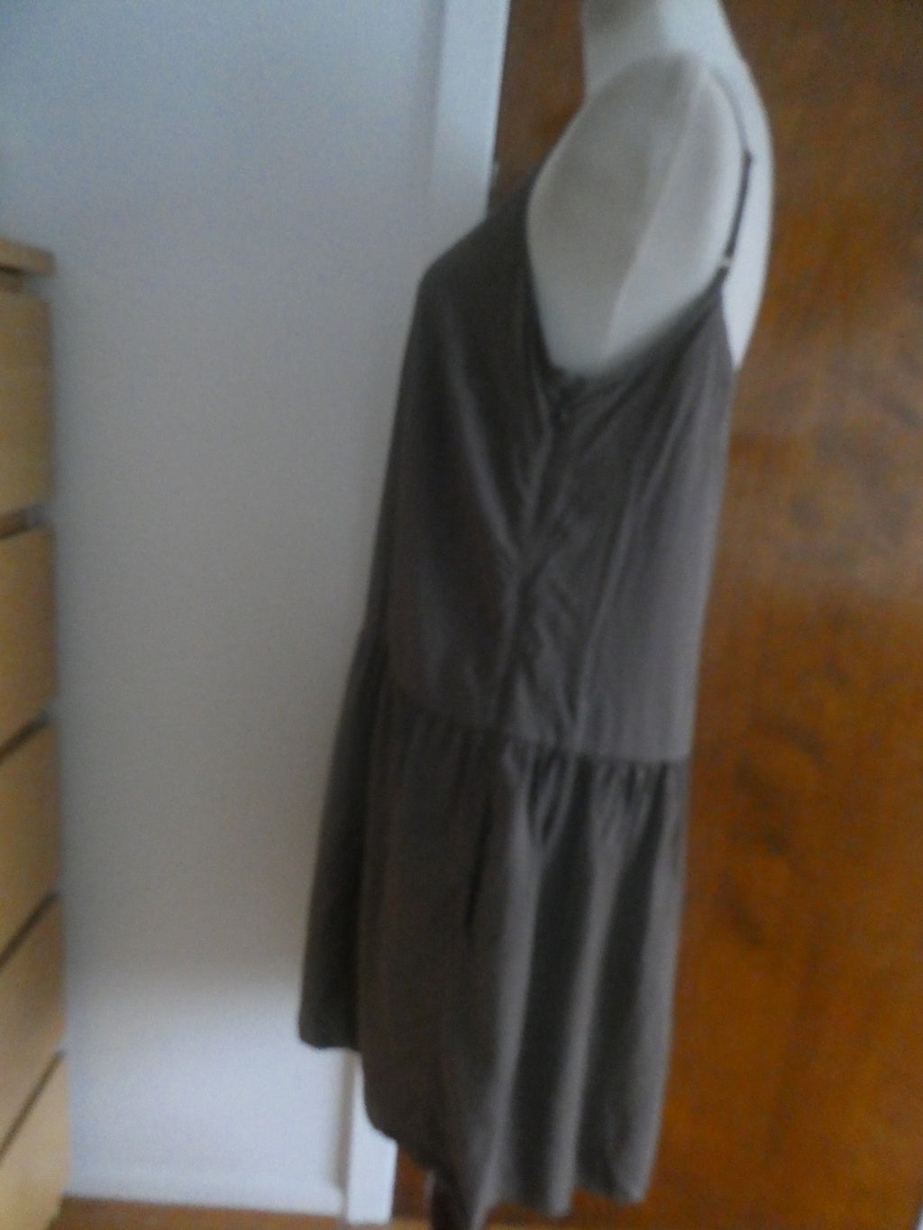 Unit QLO women's light brown 100% rayon summer dress size Large