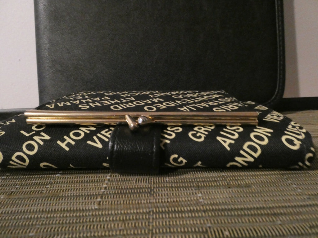 Wallet Yellow/Black Women's Wide 7” X Tall 4” Taiwan