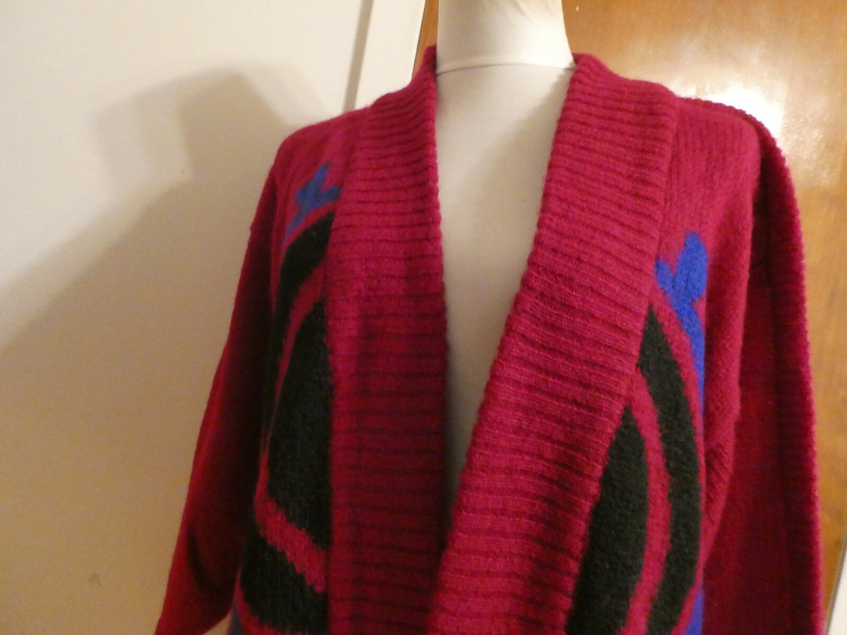 Vintage Mohair Wool Open Front Sweater/Coat Raffine by Chori For S.K.V.T. 44/46