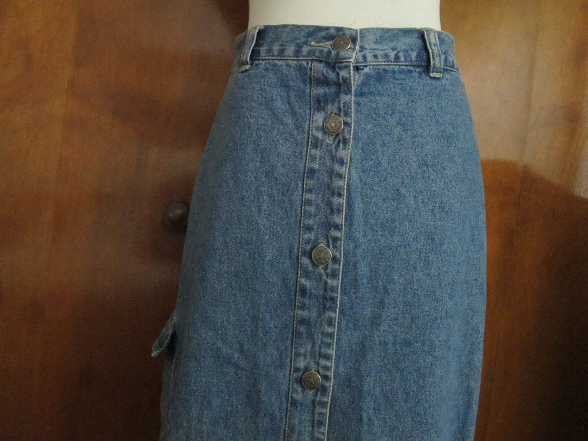 Cherokee Women’s Denim Blue Fitted Skirt Size 12 Pre-Owned