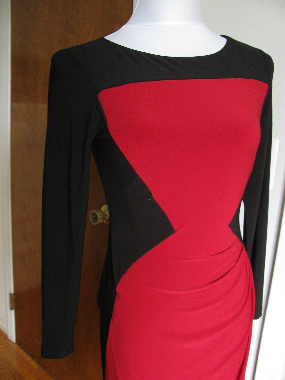 Ralph Lauren women's black red detailed dress New