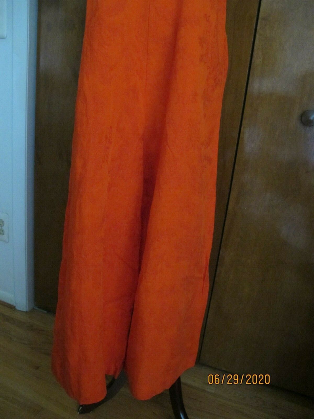 Anthropologie Elevenses Women's Red Linen Blend Jumpsuit 12