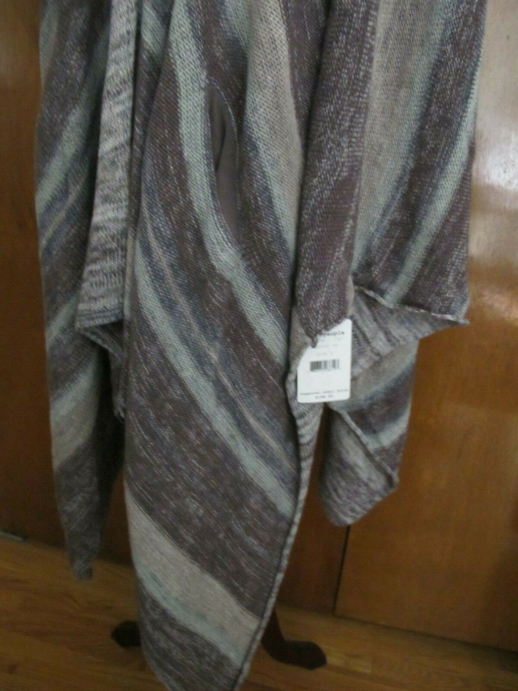 Free People Women’s Neutral Combo Long Poncho Cardigan Size Large 
