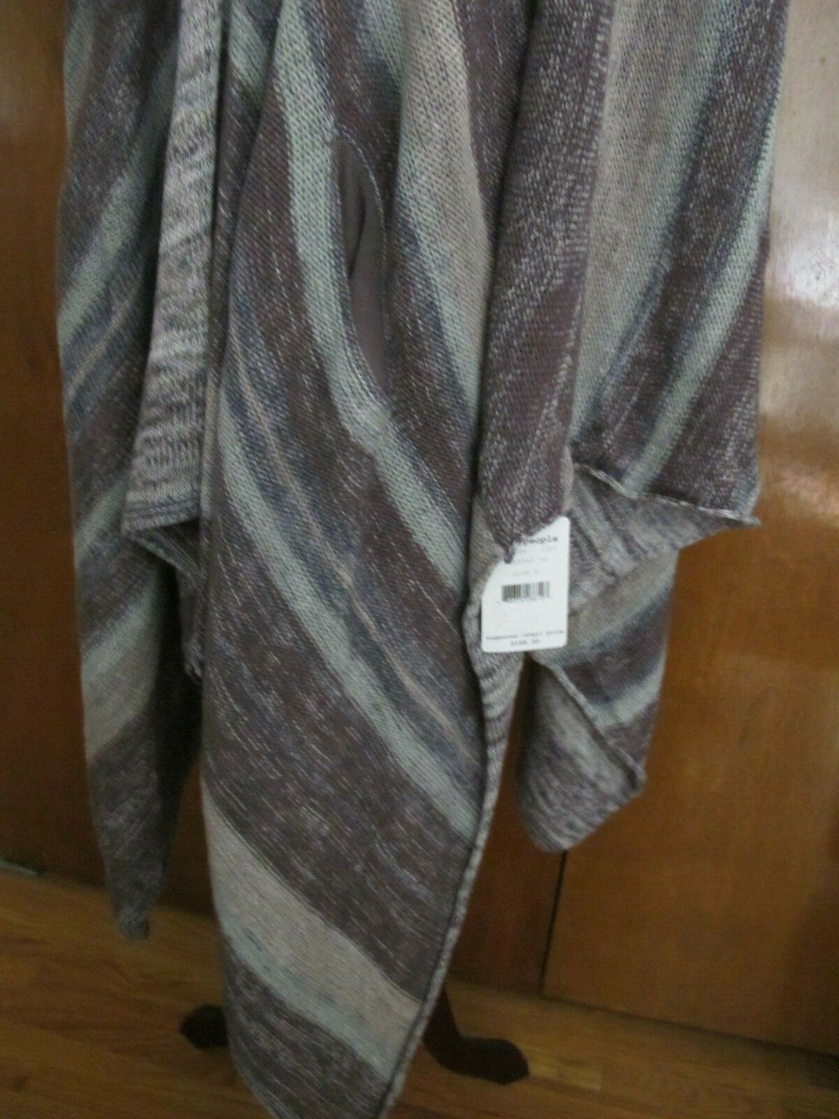 Free People Women’s Neutral Combo Long Poncho Cardigan Size Large 