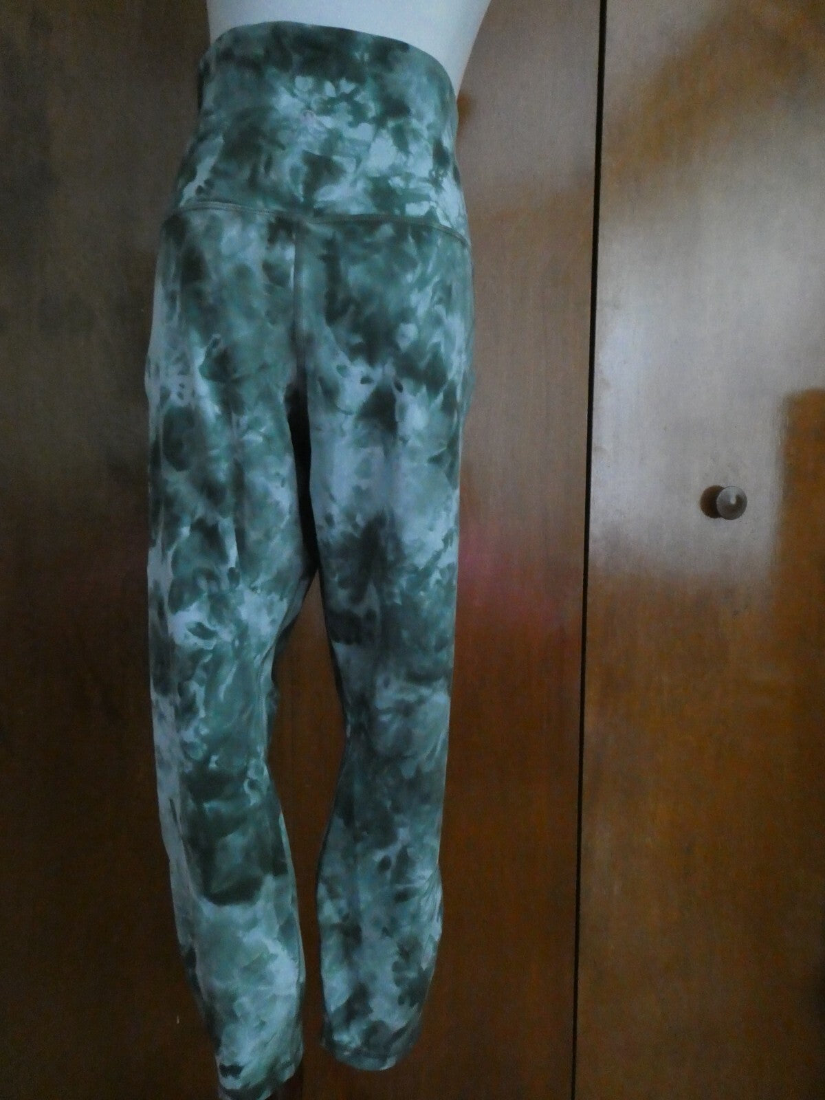 Lululemon Align Pant 25" Green Print Yoga Legging with Side Pockets Size 20