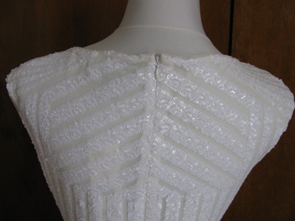 Ralph Lauren womens black white features shimmering beaded New dress