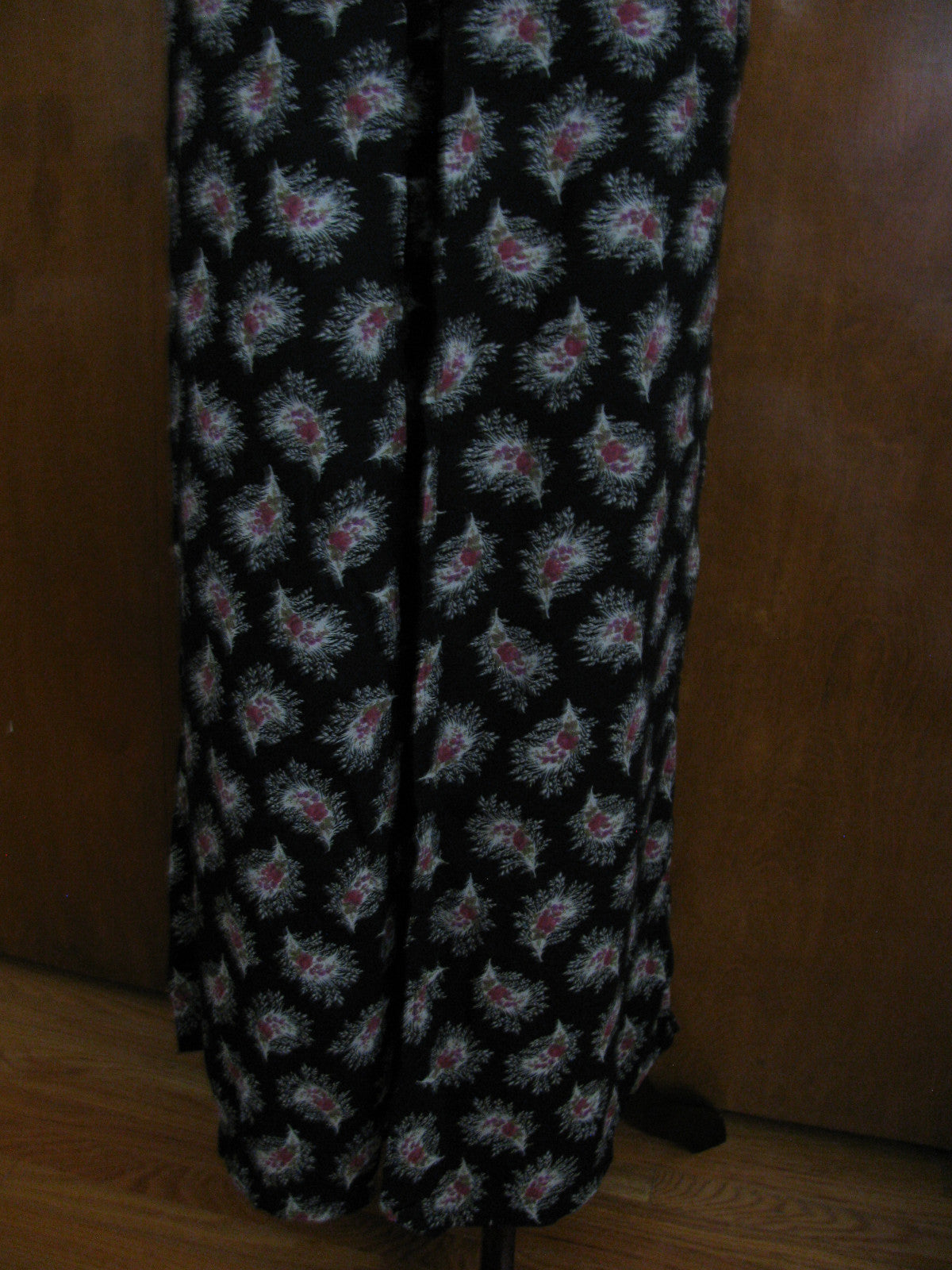 Denim & Supply Women’s Black Floral Cotton Wide Leg Pants 