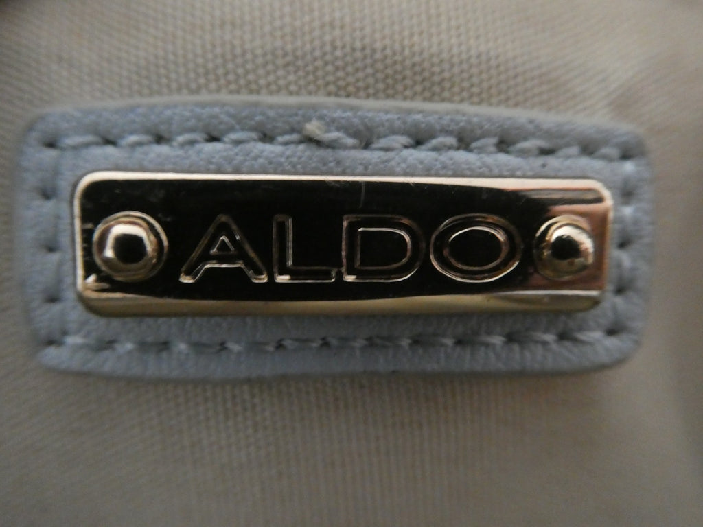 Aldo Women Blue Solid Faux Leather Satchel Shoulder Handbag 14”X11”X7”
