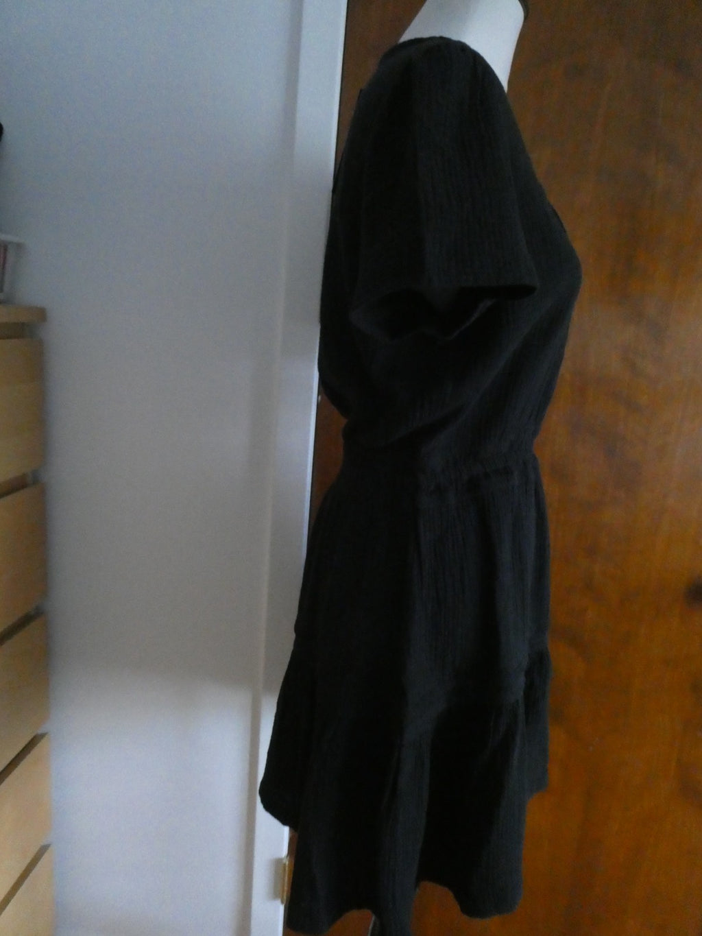 U.S. Polo Assn. Women's Black Tiered Dress Size Medium 100% Cotton NWT