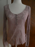 Denim & Supply Ralph Lauren Women Top Light Purples Long Sleeves Medium