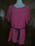 Ella Moss women’s pink/gray stylish soft cotton/modal long top size Medium