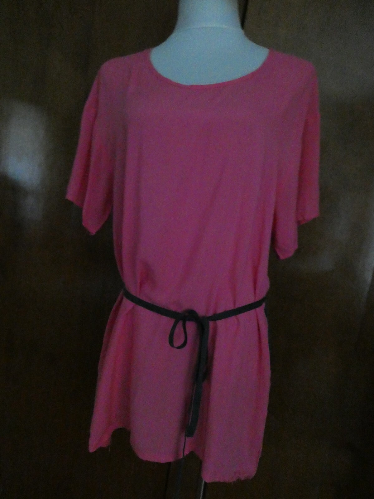 Ella Moss women’s pink/gray stylish soft cotton/modal long top size Medium