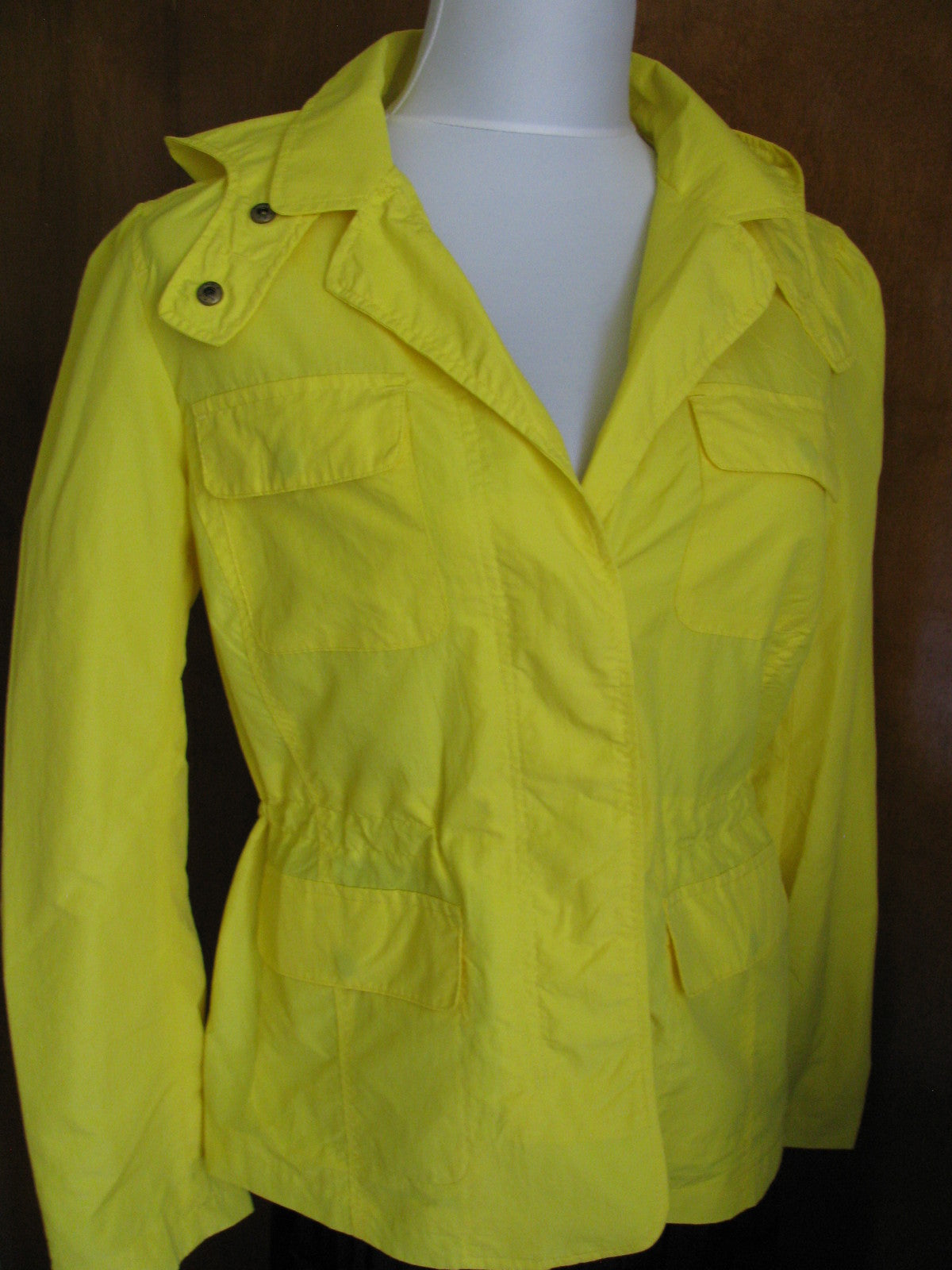 Workshop women's yellow cotton nylon lightweight jacket size Medium NWT  