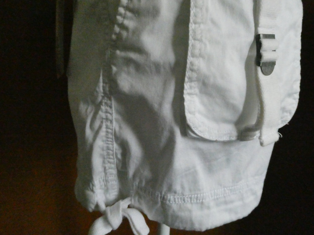 United Colors of Benetton Women White Cargo Shorts EU 46 Cotton Stretch US 10/12