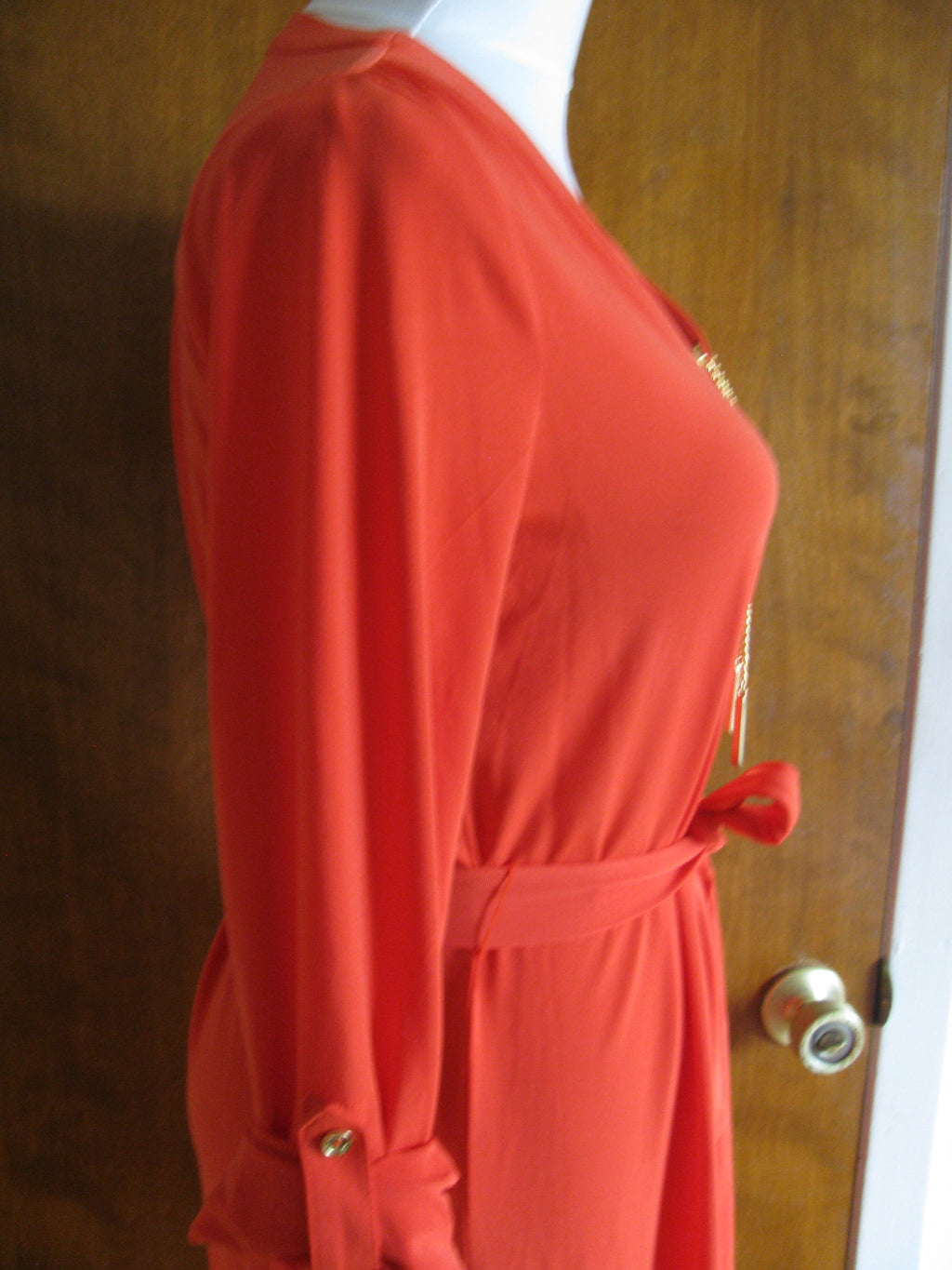 Michael Kors women’s long sleeves red dress