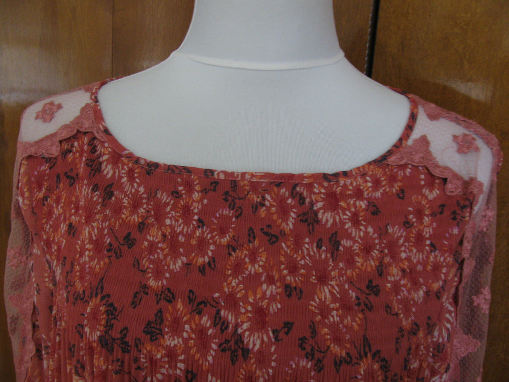 Free People women’s rose glow combo dress size Small