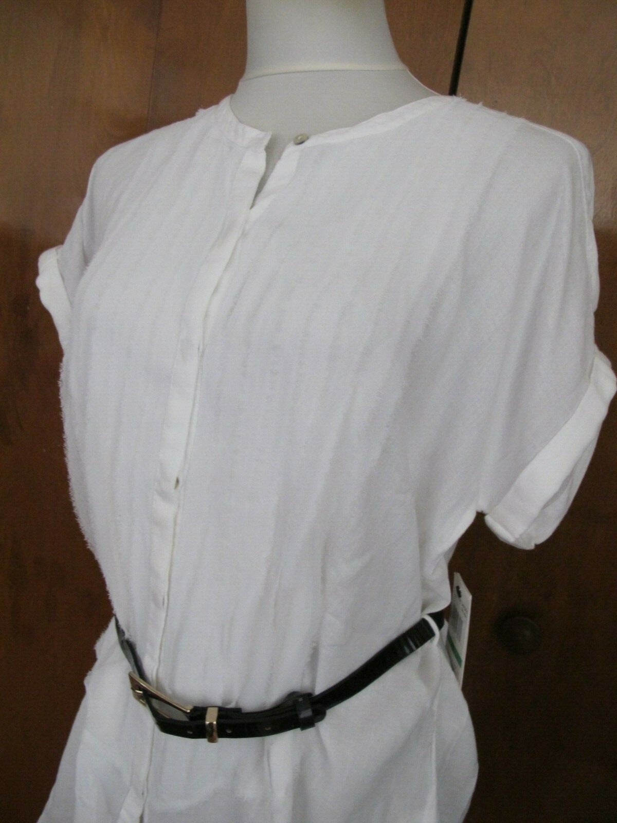 New Calvin Klein Jeans women's white soft top Size PLarge can fit regular Large