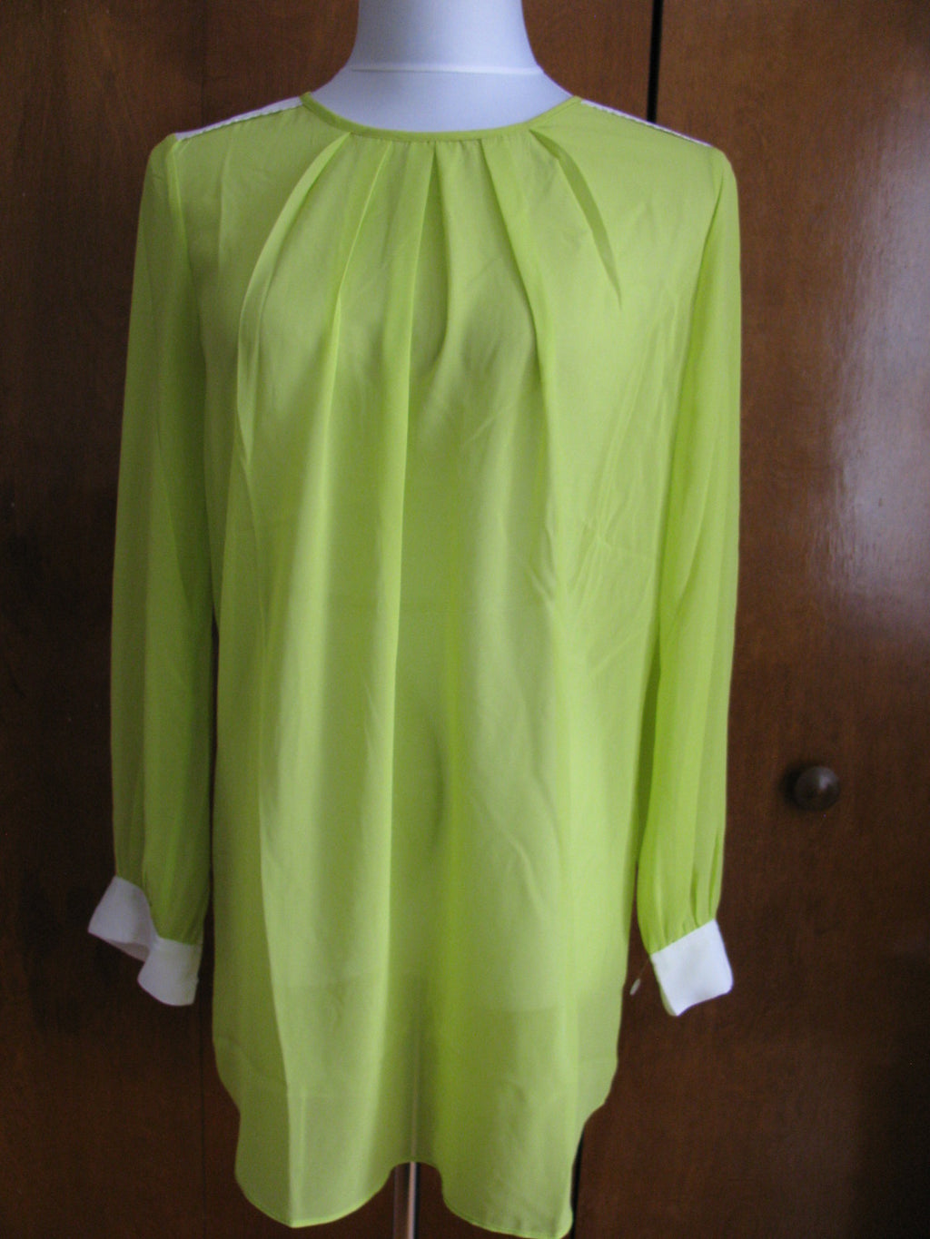 Walter Baker Evan women’s white lime tunic dress XSmall New