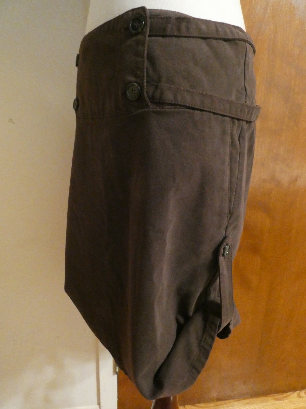 Sisley women's brown stylish cotton skirt tag size 46 (USA fits size 12)