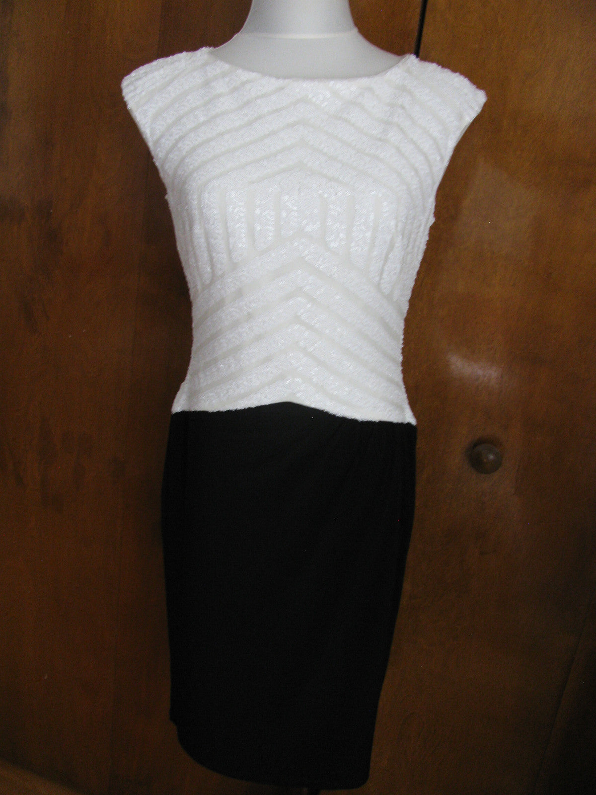 Ralph Lauren women's black white shimmering beaded New dress 