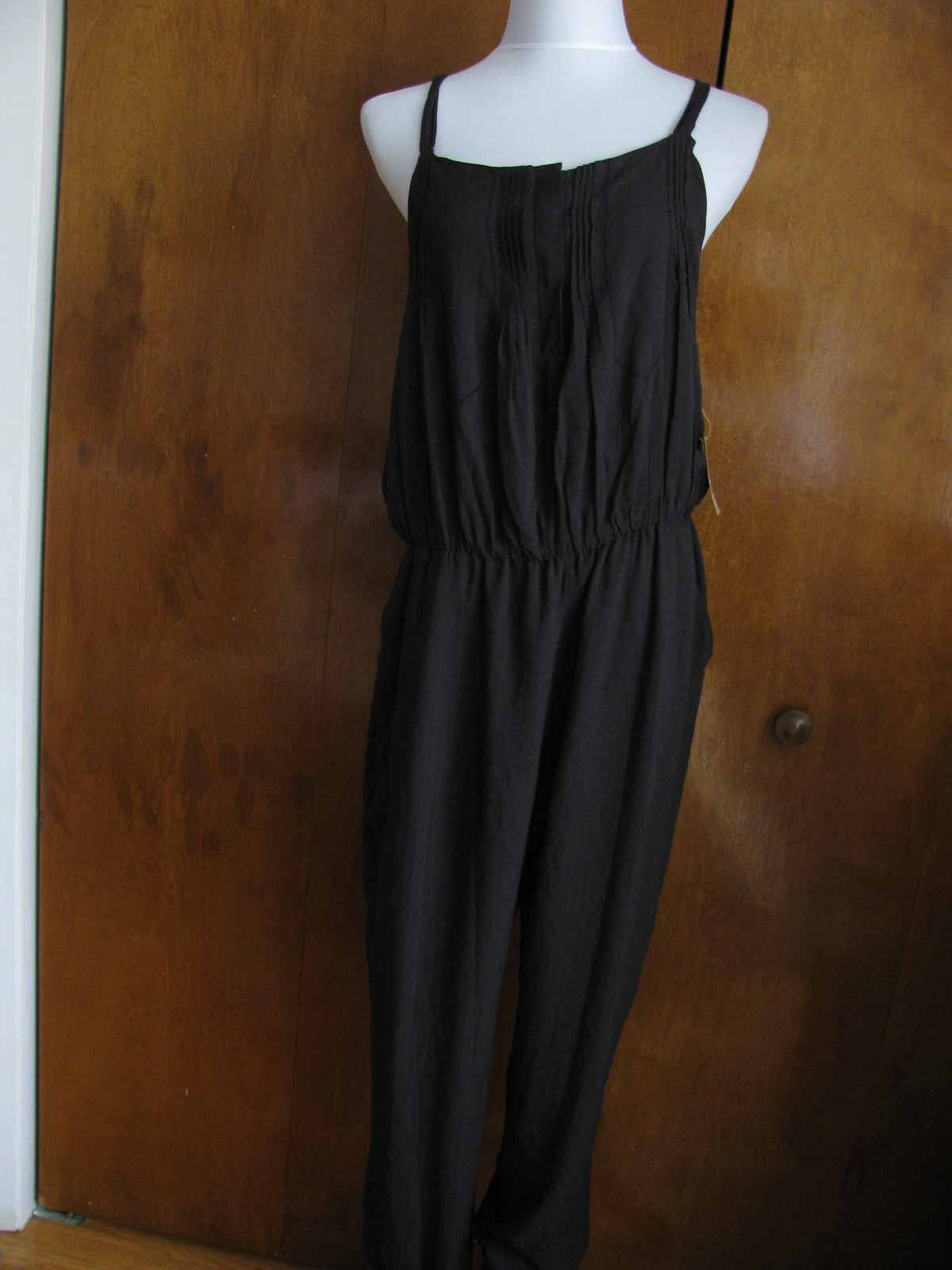 Rachel Roy women's black gorgeous viscose lined jumpsuit size 12 New
