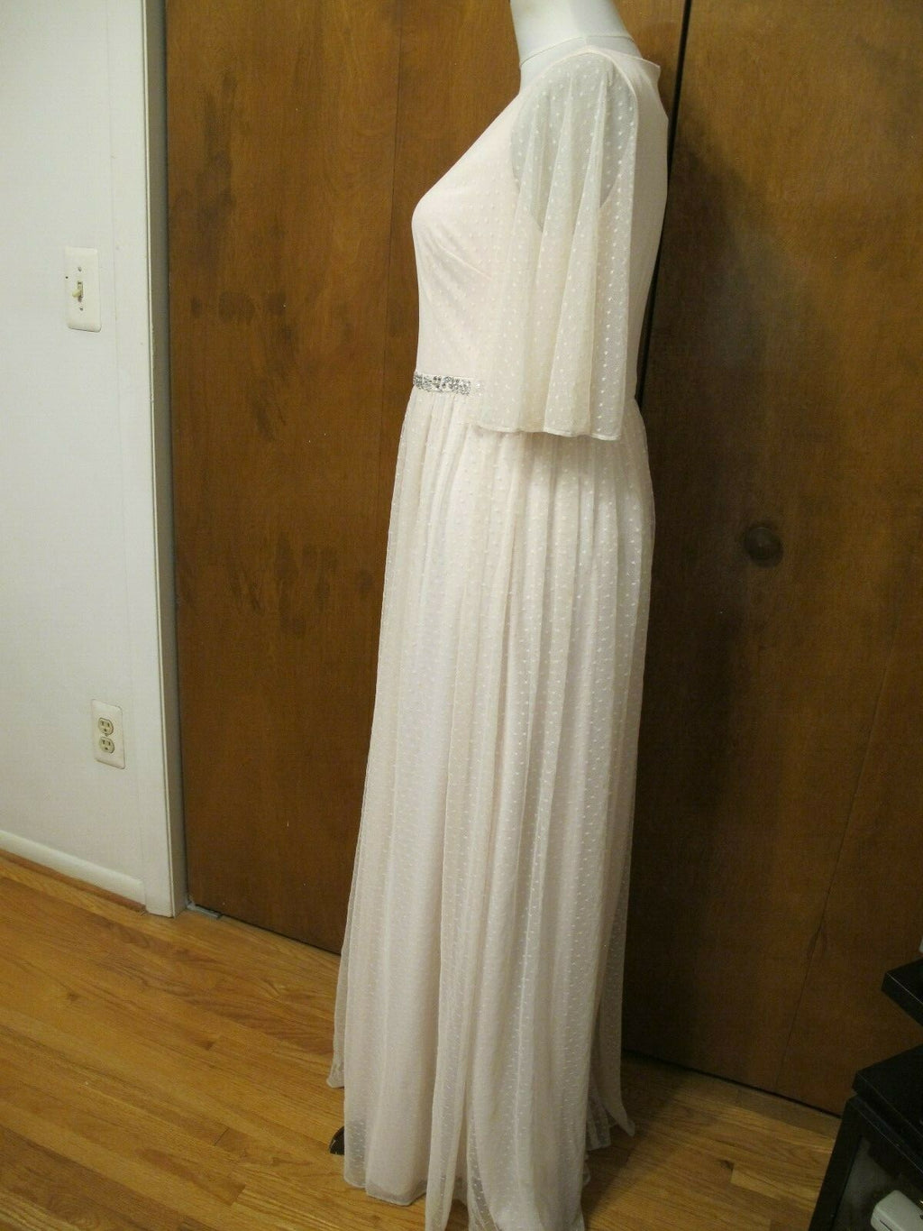 Anthropologie Women's BHLDN Adrianna Papell Rivoli Tulle Blush Rose Dress 6