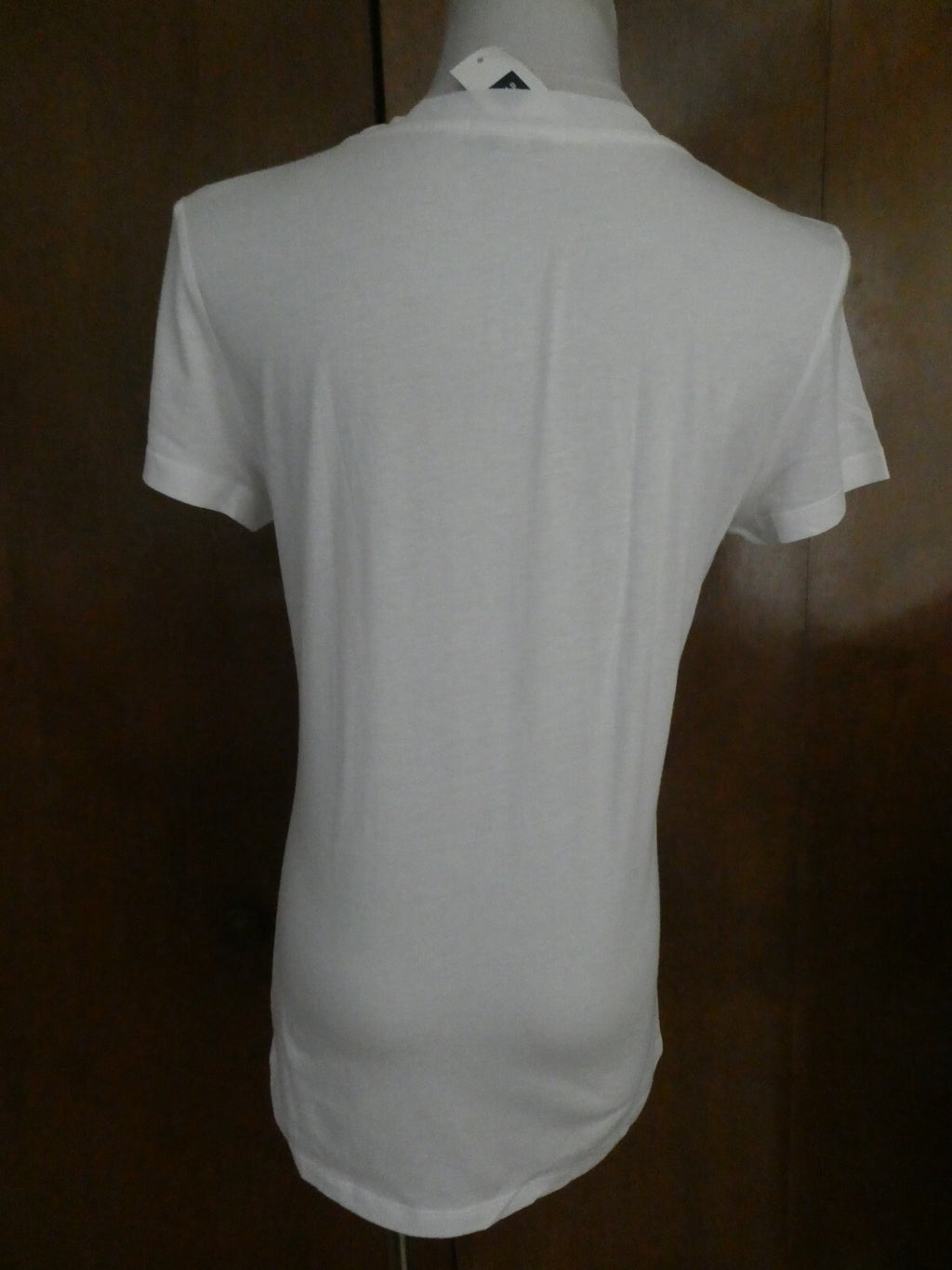 Gap women’s white cotton/modal decorated short sleeve top size Large