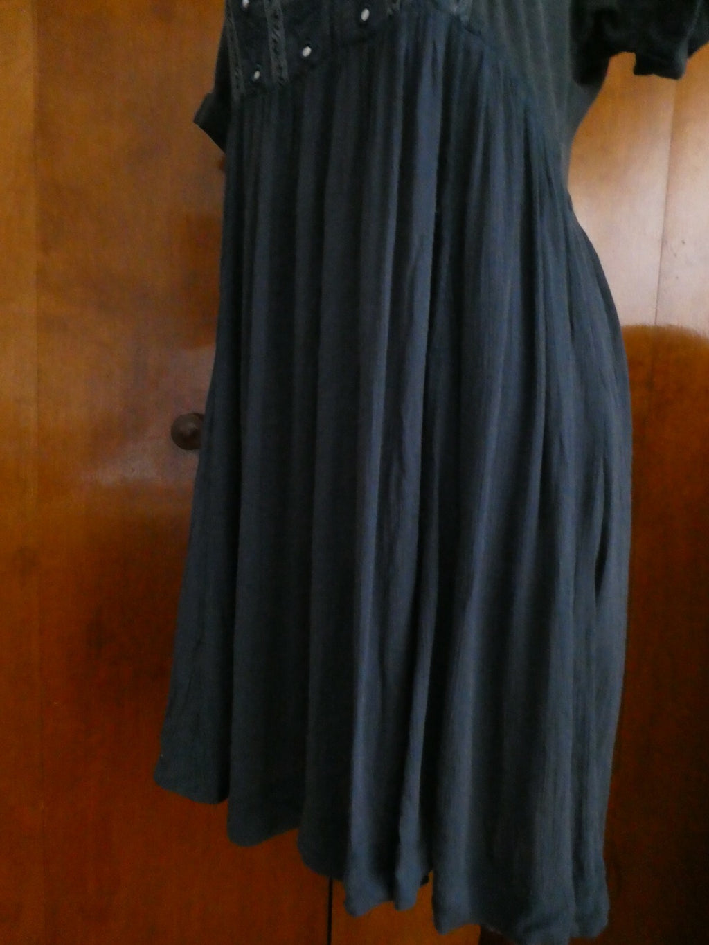 Free People Women’s Asymmetric Blue Embroidered Soft Cotton NWT Dress XSmall 