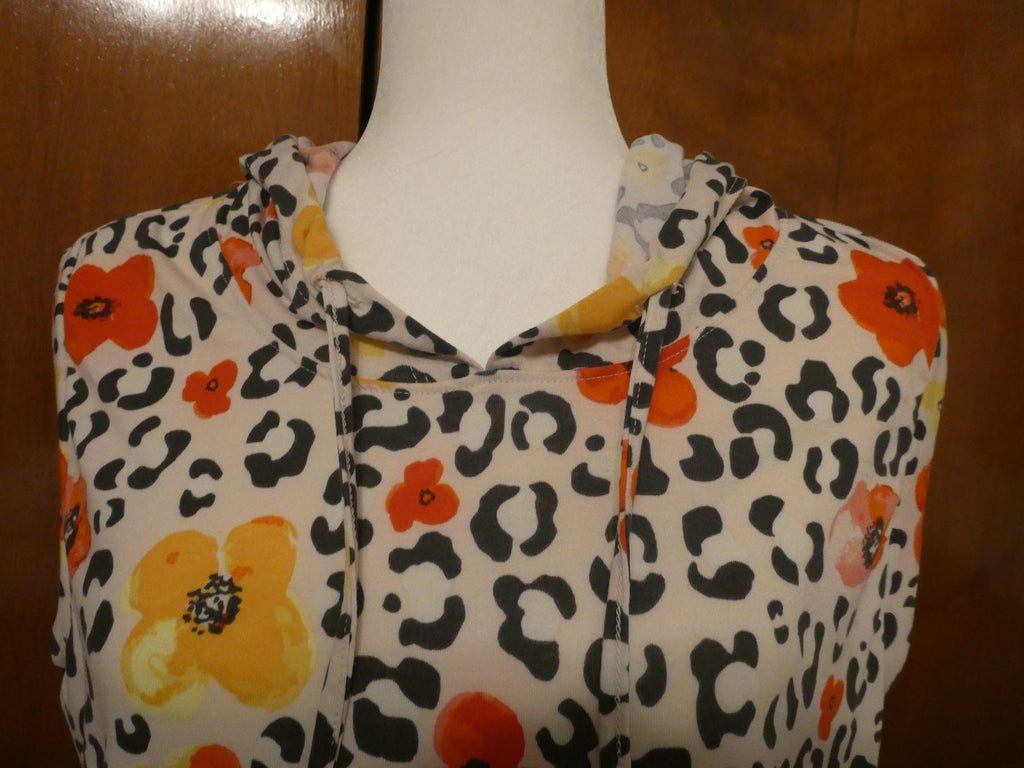LuLaRoe Hooded Floral Top Size Large
