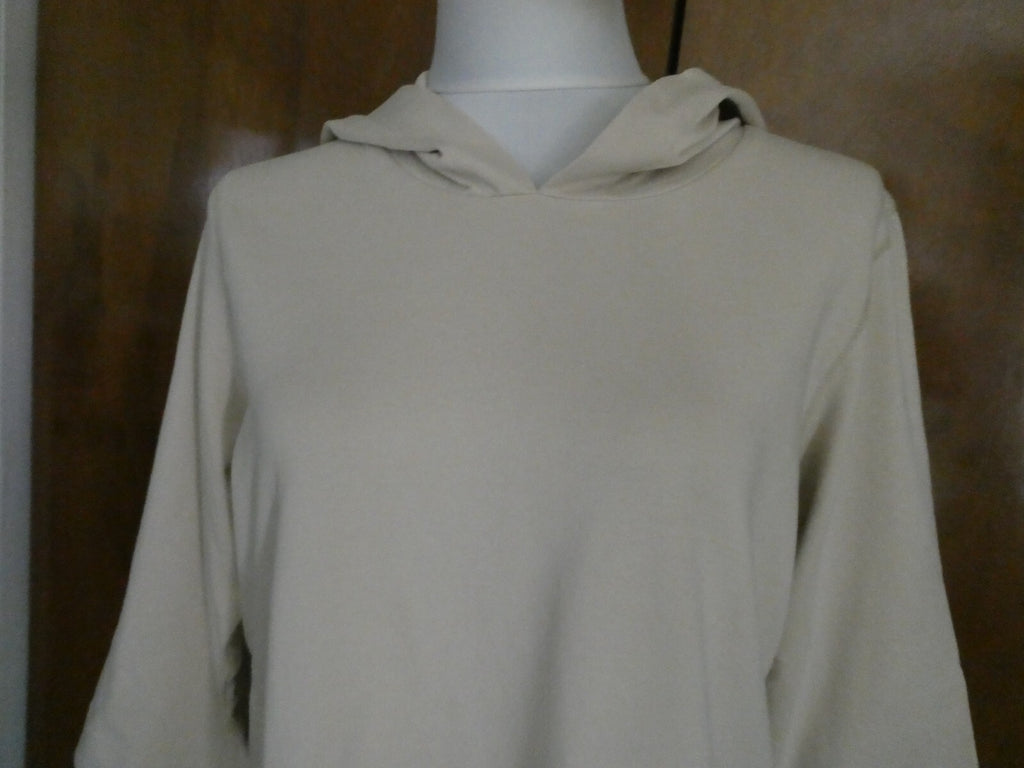 Project G Women's Natural Beige Sweater Attached Hood Large
