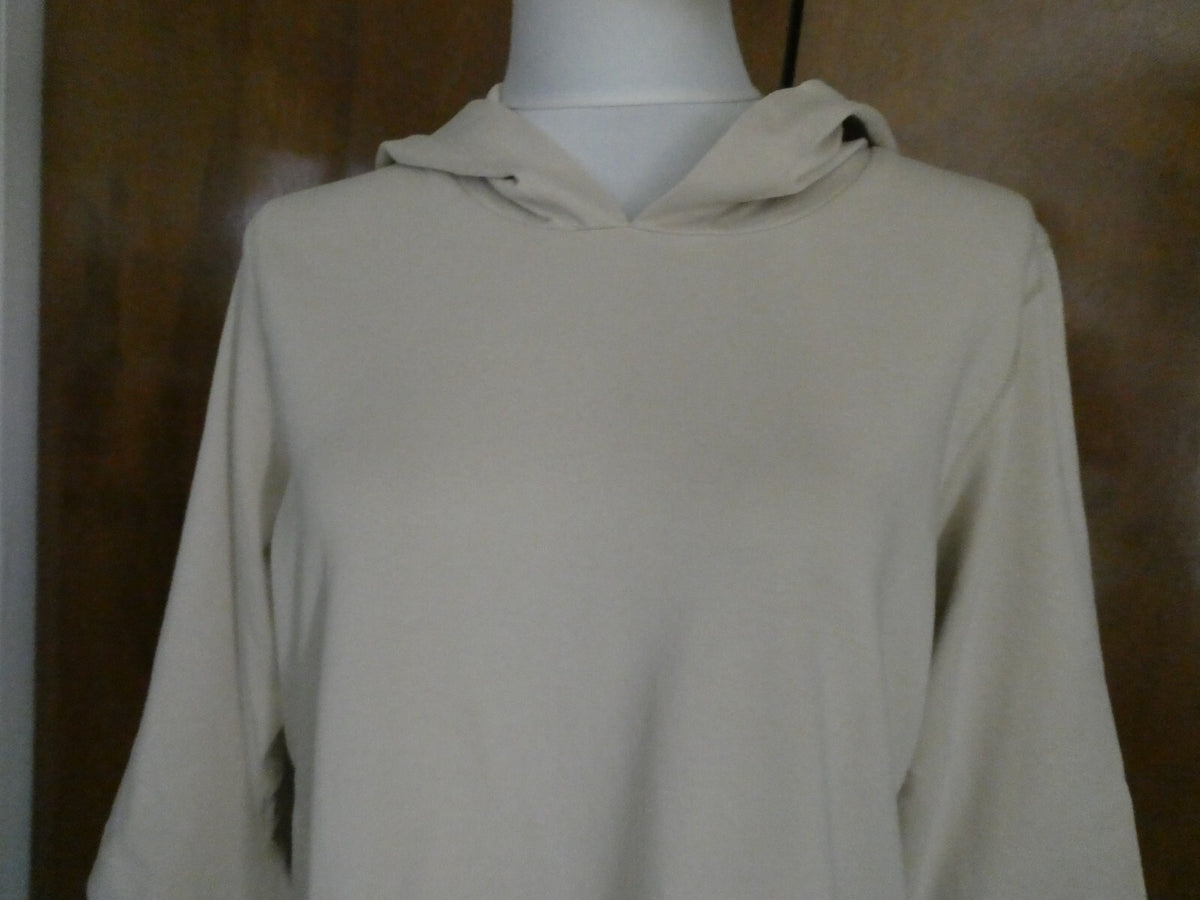 Project G Women's Natural Beige Sweater Attached Hood Large