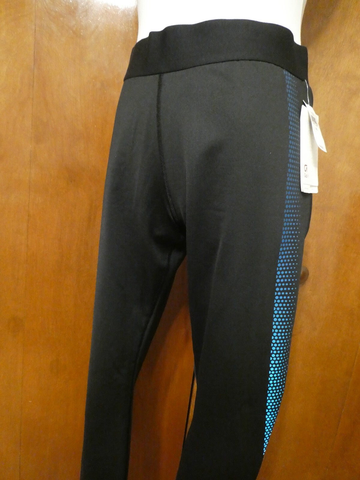GapFit Capri Women’s Active Regular Rice Leggings Black/Blue Xlarge