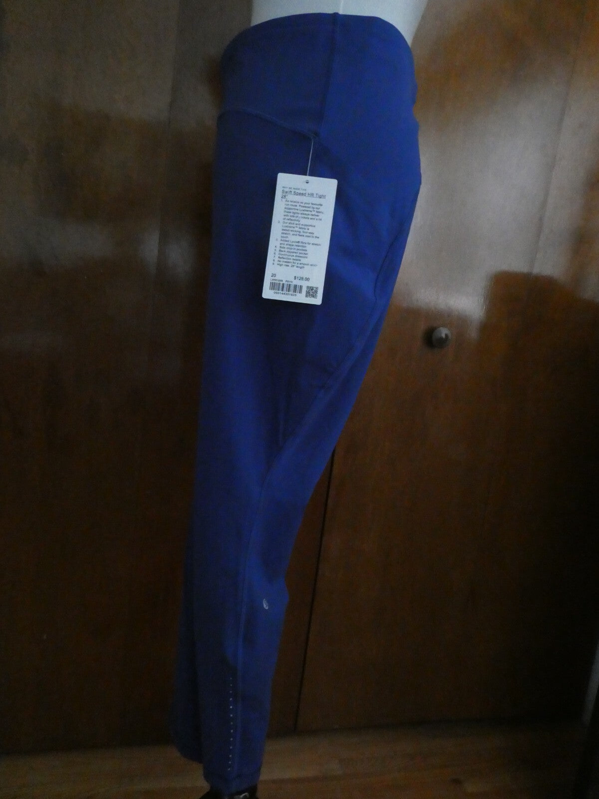 Lululemon Women's PSYH Blue Swift Speed HR Crop 28” Run Leggings Size 20