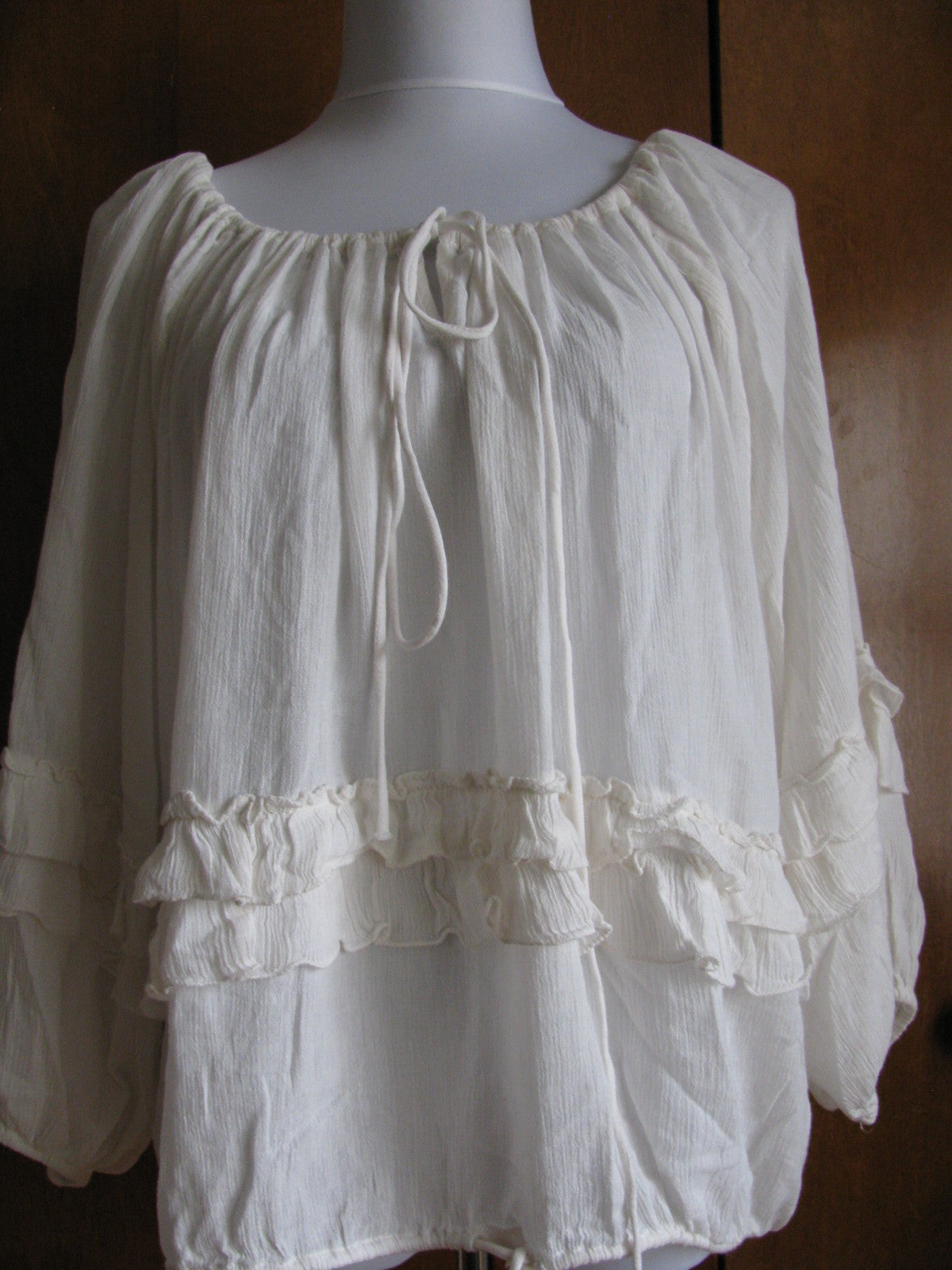 Denim & Supply women's cotton/viscose antique cream top Medium 