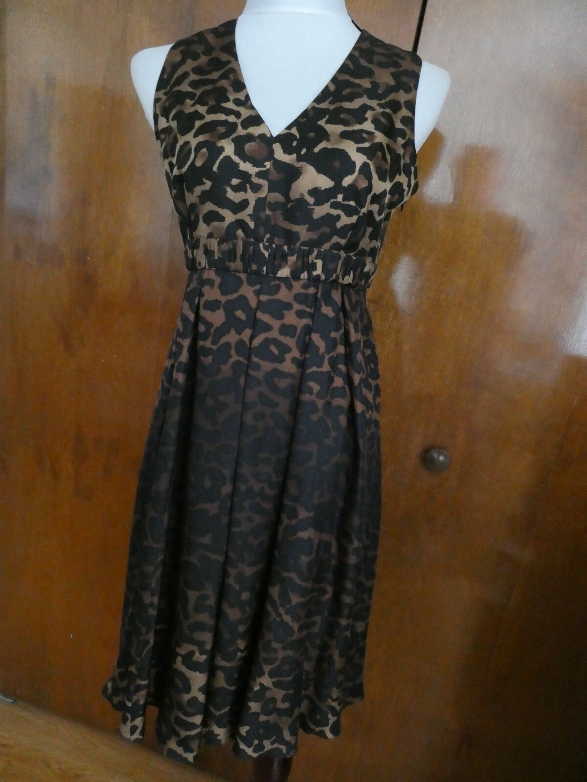 Alfani Women's Black/Brown Silk Dress 8P New