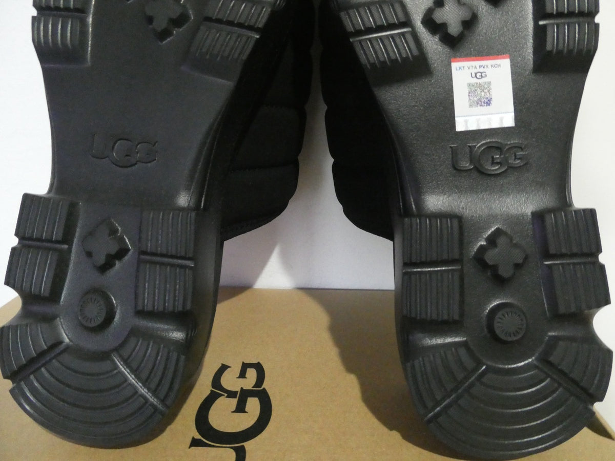 UGG Callie Platform Slide Sandals Black Women US 11 EU 42 New Chunky Lug Sole