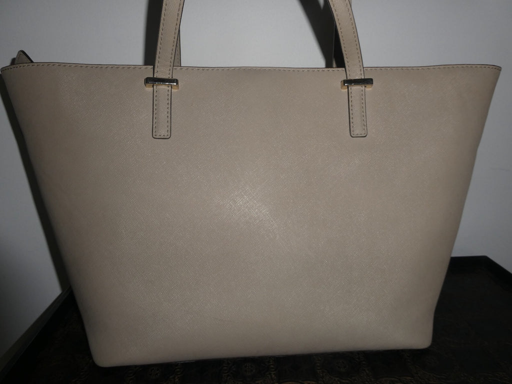 Kate Spade Women’s Cow Leather Shoulder Bag Purse Handbag Gray Large